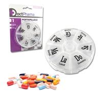 7 Compartment Pill Box Weekly in ITALIAN 7 Days Daily Pill Box Organizer Medicine Pill Holder Medicinal Pills Vitamins Elderly Supplements