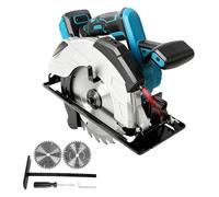7" Cordless Circular Saw Compatible with Makita 18V Battery （No Battery, 5000RPM Brushless Electric Circular Saw with Red LED Light Guide, 0-45° Bevel Cutting, 24T & 40T Blades