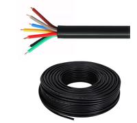 7 Core KVV Control Cable, 1.0-4.0mm² PVC Insulated Copper Wire, 450/750V, Flexible Industrial Power & Signal Transmission(100ft,2.5mm2-7c)