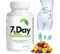 7 Day Colon Cleanse, 100% Natural 7 Day Gentle Gut and Colon Support Cleanse Weight Loss, Healthy Fast Shape for Women & Men (1pcs)