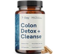 7 Day Colon Cleanse & Detox | Flaxseed Supplement Supports Bloating Relief & Occasional Constipation | Fast Acting 7 Day Detox Cleanse for Women and Men with Gut Health Probiotics | Gluten-Free | 30Ct