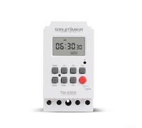 7-Day Digital Timer TM630S-4 LCD Display 12V DC AC Compatible 30A 250V AC Load Rating 1 Second Timing Resolution Battery Backup for Memory Retention