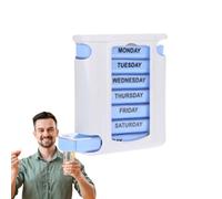 7 Day Family Medicine Box, Large Compartment Pill Case | Airtight Pill Storage Box | Medical Pill Organizer Medicine Planning Case Gold