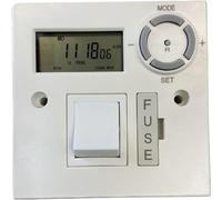 7 Day Fused Timer Spur Switch Digital LED Lighting Immersion Heating Security Electric Panel Heater Towel Rail - Team Controls WHITE