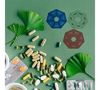 7 Day Heptagon Pill Box - BPA-Free, Weekly Pills/Vitamins/Tablets/Medicines Organizer, Pill Case, Pill Holder, Pill Dispenser, Lightweight, Compact, Travel Essential, Medication, Monday - Sunday