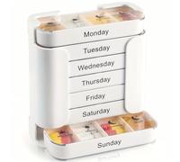 7-Day Medication Organizer,28-Day Monthly Pill Box Organiser,7 Day Pill Box 4 Times a Day,Pill Dispenser with 28 Drawers,Portable Tablet Organizer for Easy Medication Management,Weekly Pill Organiser