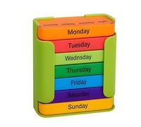 7-Day Medication Organizer for Effortless Health Management, 4 Times a Day Pill Organizer, Portable Travel Weekly Pills Organizers, for Medication,Vitamins,Fish Oils,Supplements (Green)
