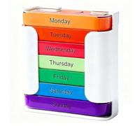 7-Day Medication Organizer - for Effortless Health Management: 4X a Day 7 Days a Week Stackable Pill Organizer | Travel-Friendly Home Supply (White)