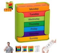 7-Day Medication Organizer - for Effortless Health Management, 7-Layer Multi-Compartment Pill Storage Box, Weekly Pill Organizer with 4 Times Daily Compartments, for Home Office Travel (#a)