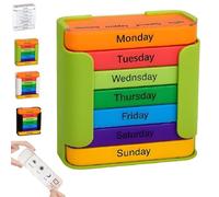 7-Day Medication Organizer for Effortless Health Management,Large Pill Box 7 Day 4 Times a Day,Stackable Pill Box Organiser,Weekly Medicine Storage Box (1*Green)