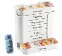 7-Day Medication Organizer for Effortless Health Management,Large Pill Box 7 Day 4 Times a Day,Stackable Pill Box Organiser,Weekly Medicine Storage Box for Pills,Vitamin,Tablets,Fish Oils