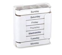 7-Day Medication Organizer for Effortless Health Management,Large Pill Box 7 Day 4 Times a Day,Stackable Pill Box Organiser,Weekly Medicine Storage Box (1*White)