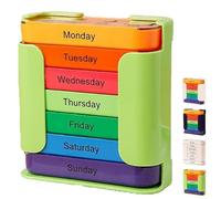 7-Day Medication Organizer - for Effortless Health Management, Stackable Pill Cases One Week Medicine Box, Multi-Compartment Pill Storage Box, Portable Large Capacity for Home(A)