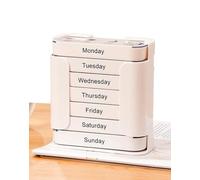 7-Day Medication Organizer - for Effortless Health Management, Waterproof Medication Organizer 4 Times a Day, Travel Pill Case 4X a Day 7 Days a Week Your Weekly Health Sidekick (White)