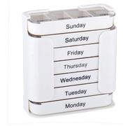 7-Day Medication Organizer, Weekly Pill Case 4 Times a Day, 28 Compartments Waterproof Portable Medicine Organizer for Travel & Home Use, Easy Dose Management (White)