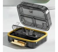 7 Day Pill Box Organiser Convenient Pill Box Proof Secure Closure Mini Dispenser Tablet Organizer Case Dispenser Outdoors Travel Holder(Black)