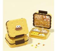7 Day Pill Box Organiser Portable 7 Grid Pill Box Travel Medicine Organizer Mini Jewelry Storage Case with Lid Compact for Daily Use