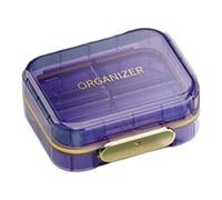 7 Day Pill Box - Pill Organizer - Travel Pills Case, Portable Medication Reminder Case | Daily Supplement Tray, Travel Friendly, Clear Lid, Secure Lock, Compact Storage for Seniors