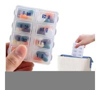 7 Day Pill Box | Portable Weekly Pill Box, Leak-Proof Container for Seniors, 8 Compartments Tablet Holder for Cruise, Holiday, Business Travel