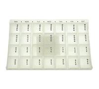 7 DAY PILL BOX TABLET DISPENSER COMPARTMENTS REMOVABLE BRAILLE LETTERS ON TOP