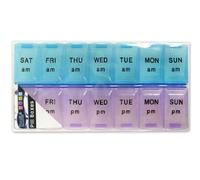 7 Day Pill Box with Clip Lids - Handy Medicine Organiser & Tablet Storage Dispenser