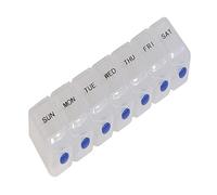 7 Day Pill Dispenser Tablet Box Organiser 1 Compartment per Day for those who take many Tablets on a Daily Basis Easy Medication Management and Organisation Easy Push Button Open Perfect for Travel