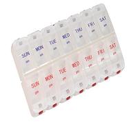7 Day Pill Dispenser Tablet Box Organiser 2 Clearly Marked Compartments per Day, AM and PM for those who take many Tablets Every Day Easy Medication Management and Organisation Ideal for Travel