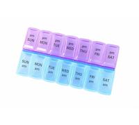 7 Day Pill Organiser AM PM Weekly Pill Box with Large Compartments Portable Medicine Organiser for Vitamins Supplements & Daily Medication Travel Tablet Box (Monday-Sunday)