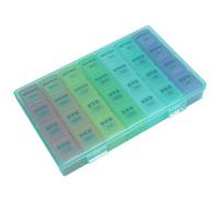 7 Day Pill Organiser with 4 Daily Compartments - 28 Section Weekly Medication Box for Morning, Noon, Afternoon & Evening, BPA-Free Pill Case for Tablets, Vitamins & Supplements