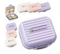 7-Day Pill Organizer, 3 Times a Day: Portable Moisture-Proof Pill Case with 7 Sealed Compartments for Daily Medication & Vitamin Storage Purple Big