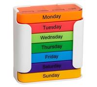 7 Day Pill Organizer 4 Times a Day, Weekly Pill Box with 4 Compartments Daily (Morning, Noon, Evening, Bedtime), Stackable Travel Medicine Organizer, White ColorfulHome Decor