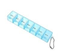 7 Day Pill Organizer Case - Dustproof Travel Pill Holder Box | Stylish Daily Supplement Organizer for Capsules, Fish Oil, Medication | Compact Weekly Pill Carrier for Purse, Gym Bag, Suitcase, Seniors