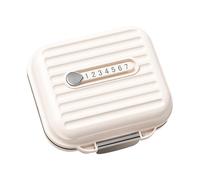 7 Day Pill Organizer Dispenser with Compartments, Portable Travel Pill Box for Pocket Protection, Lightweight Medication Holder for Kids Bag Senior- White Small