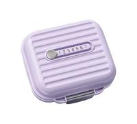7 Day Pill Organizer Dispenser with Compartments, Portable Travel Pill Box for Pocket Protection, Lightweight Medication Holder for Kids Bag Senior- Purple Small