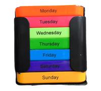 7 Day Pill Organizer - Stackable Weekly Pill Organizer with 7(Days)×4(Morning/Noon/Evening/Night) Compartments | Travel-Friendly Home Supply