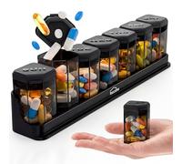 7 Day Pill Organizer Weekly, Large Travel Pill Case with Moisture Proof Detachable Single Day Compartments, BPA Free Food Grade Silicone Lids, Included Velvet Pouch, for Vitamins & Medication