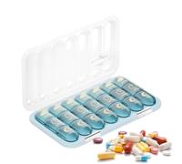 7-Day Pill - Weekly Supplement Planner, 3 Times Daily Case | Secure Lockable Compartments Made of Material for Managing Medication Routine, for Seniors, Travelers