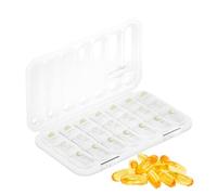 7-Day Pill - Weekly Supplement Planner, 3 Times Daily Case | Secure Lockable Compartments Made of Material for Managing Medication Routine, for Seniors, Travelers