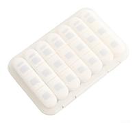 7-Day Portable Pill Organizer Box, 21 Compartments for Morning & Evening Doses, Light-Shielding PP, 18 x 12 x 3.6 cm Medicine Case(A)