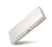 7 Day Pretty Metal Pill Box Built-in Makeup Mirror with Spring Open Design and Large Compartment to Hold Vitamins Cod Liver Oil Supplements and Medication (Silver)