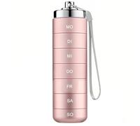 7 Day Stackable Aluminum Pill Organizer with Spin Lock - Waterproof Daily Medicine Case for Travel Outdoor Gym First-Aid, Style-2