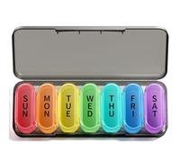 7 Day Weekly Pill Box Organiser, Large Capactiy & Easy Open, BPA-Free
