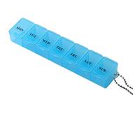 7 Day Weekly Pill Box Organiser Travel Dosset Box Portable Tablet Organiser Medicine Storage Box Pill Dispenser | Medication Organizer - 1 Times a Day for Pills/Fish Oil/Vitamins/Cod Liver Oil (Blue)