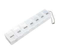 7 Day Weekly Pill Box Organiser Travel Dosset Box Portable Tablet Organizer Medicine Storage Box Pill Dispenser | Medication Organizer - 1 Times a Day for Pills/Fish Oil/Vitamins (Clear)
