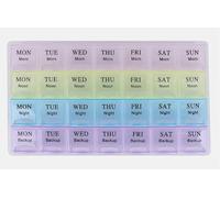 7 Day Weekly Pill Organizer Large - 28 Slot Daily Medicine Box with Morning Noon Night Backup Compartments - Portable Pill Case Dispenser, Large Capacity Medication Organizer, BPA-Free, Travel (10)