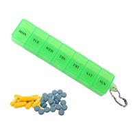 7 Day Weekly Pill Organizer, Portable Travel Pill Box, Pill Boxes 7 Day 1 Times A Day, Daily Pill Dispenser Organiser Storage Case with Compartments, to Hold Cod Liver Oil, and Medication, 15×3×2 CM