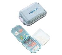 7 Day Weekly Pill Organizer,Small Sealed Pill Case for Medication Dispenser, Travel, Daily Use, Portable Pillbox, Leakproof Design