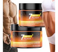 7 Days Flash Cream, 7-Day Flash Advanced Hot Sweat Cream, Moisturize, Tighten & Mone Your Skin, Make Skin Smooth and Delicate, Increases Skin Elasticity, Body Care Lotions (2Pcs, 1)