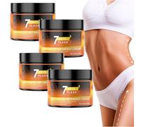 7 Days Flash Hot Energy Cream, Firming & Moisturizing Body Cream, Hydrating Skin Tightening Formula for Arms Waist Legs Abdomen, Lightweight Fast Absorbing Daily Care 100g (4pcs)