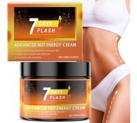 7 Days Flash Hot Energy Cream, Firming & Moisturizing Body Cream, Hydrating Skin Tightening Formula for Arms Waist Legs Abdomen, Lightweight Fast Absorbing Daily Care 100g (1pcs)